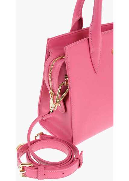Genti de mana Moschino Love Solid Color Tote Bag With Golden Logo Pink Femei (BM 11487918) 3