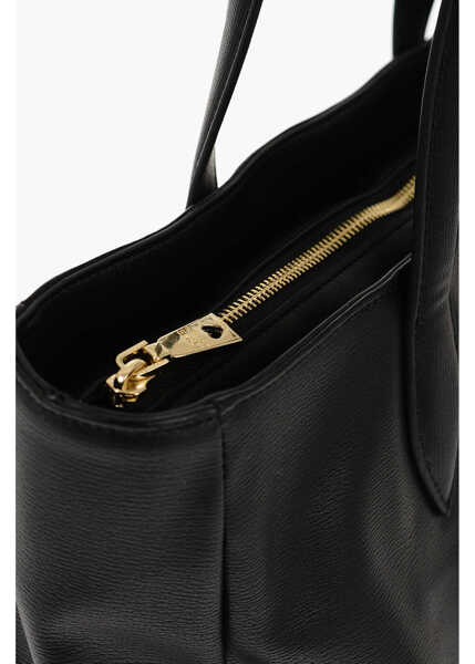 Genti de mana Moschino Love Faux Leather Tote Bag With Heart Shaped Pouch Black Femei (BM 11487921) 2