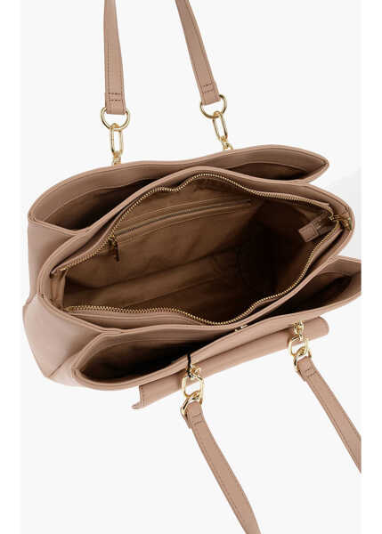 Genti de umar Moschino Love Faux Leather Tote Bag With Golden Logo Beige Femei (BM 11487933) 4