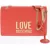 Moschino Love Faux Leather Shoulder Bag With Golden Details Red
