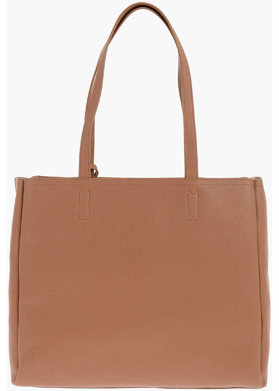 Genti de umar Moschino Love Faux Leather Shoulder Bag With Golden Logo Brown Femei (BM 11487954) 3