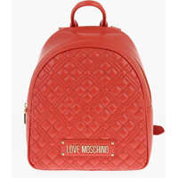 Rucsacuri Love Quilted Faux Leather Backpack With Golden Logo Femei