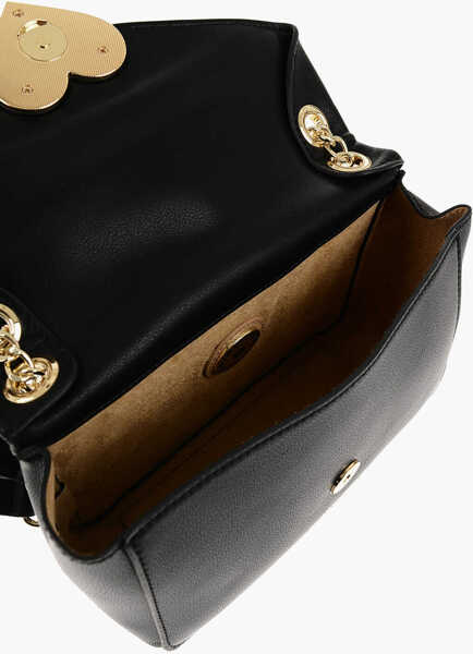 Genti de umar Moschino Love Faux Leather Eco-Friendly Gracious Shoulder Bag With Me Black Femei (BM 11488137) 4