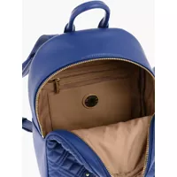 Rucsacuri Moschino Dama - Rucsacuri Moschino Love Quilted Faux Leather Backpack With Golden Logo Blue Femei (BM 11488170) - B-mall.ro