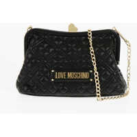 Genti tip postas Love Quilted Faux Leather Bag With Golden Chain And Heart De Femei