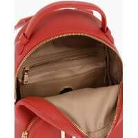 Rucsacuri Moschino Dama - Rucsacuri Moschino Love Solid Color Faux Leather Backpack With Golden Logo Red Femei (BM 11488455) - B-mall.ro