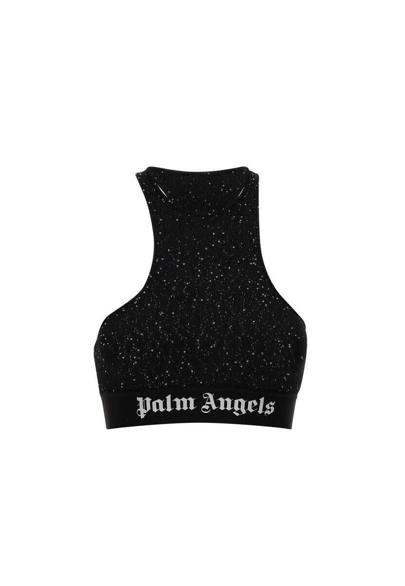 Palm Angels PALM ANGELS "Soiree Knit Logo" top BLACK