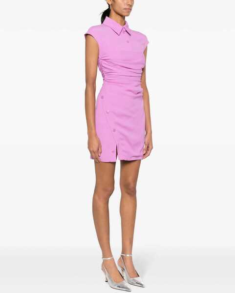 Rochii casual MOSCHINO JEANS Dress With Drape PINK Femei (BM 11500434) 3