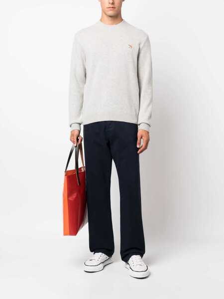 Pulovere casual MAISON KITSUN Baby Fox Jersey GREY Barbati (BM 11500476) 2