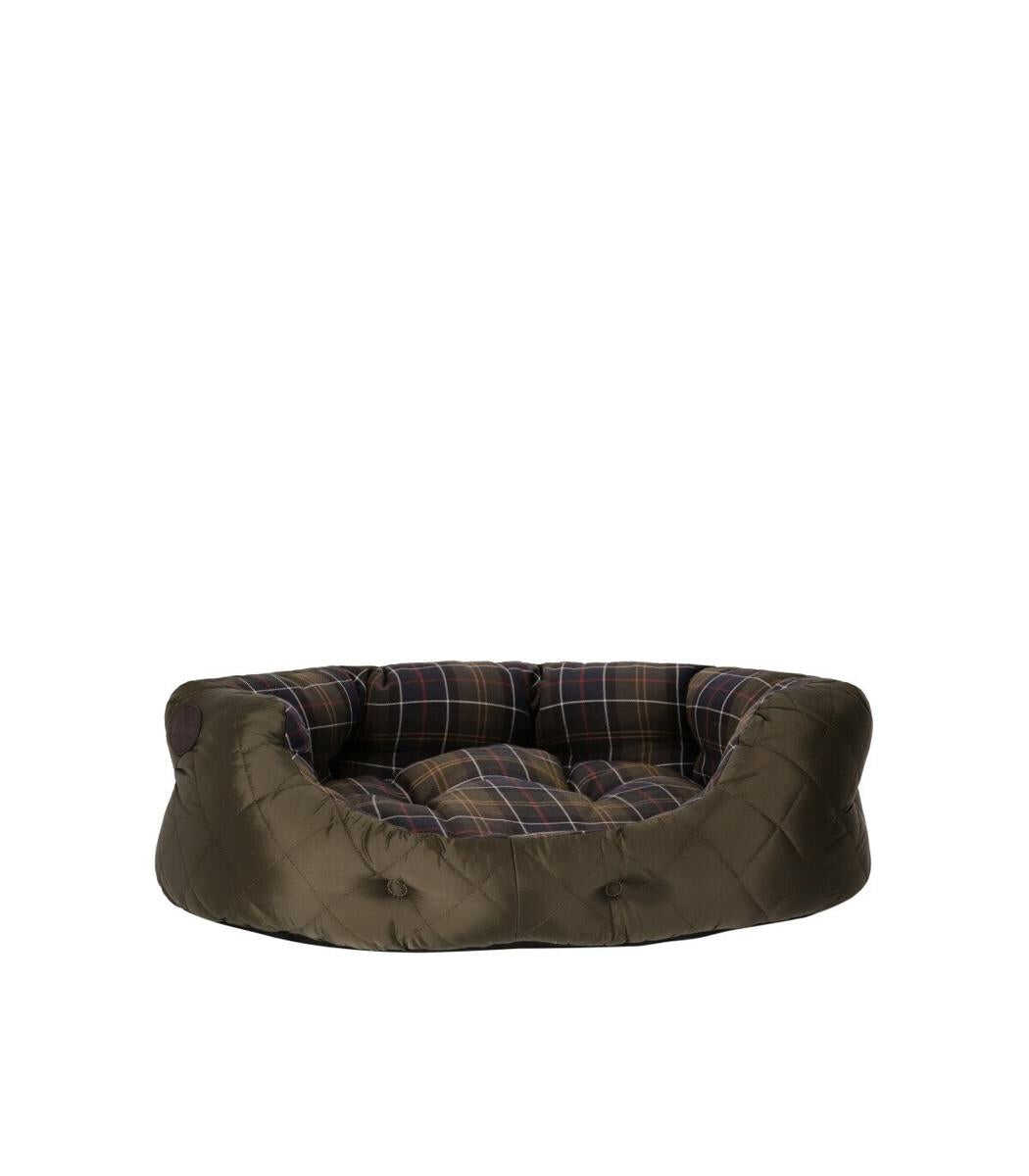Barbour BARBOUR QUILTED OLIVE GREEN DOG BED GREEN