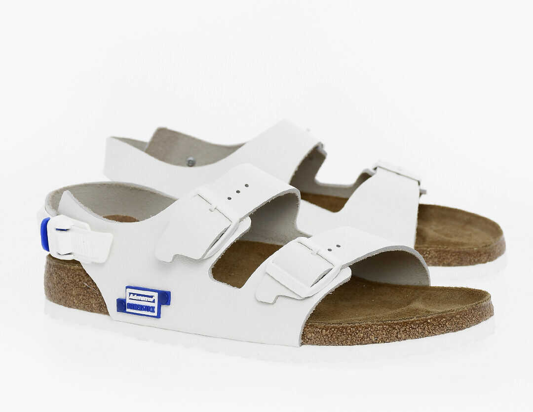 Birkenstock Ader Error Leather Milano Sandals With Double Buckle And Sna White