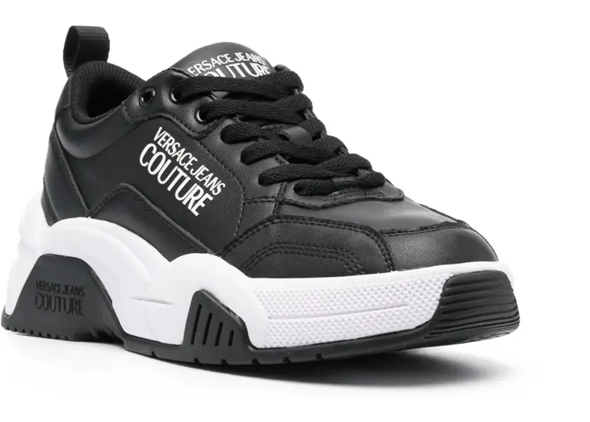 Sneakers Versace Jeans Couture Leather Stargaze Sneakers With Contrasting Det Black Femei (BM 11507304) 2