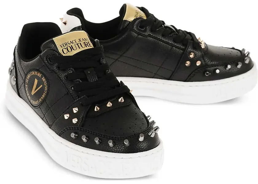 Sneakers Versace Jeans Couture Textured Leather Court 88 Low Top Sneakers Wit Black Femei (BM 11507499) 2