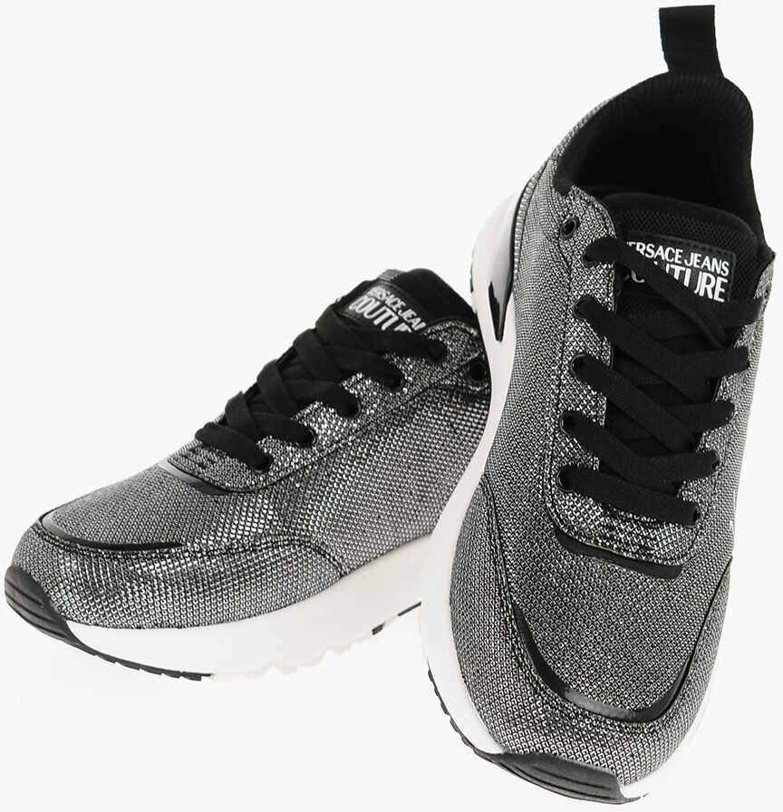 Versace Jeans Couture Lurex Dynamic Low Top Sneakers Silver