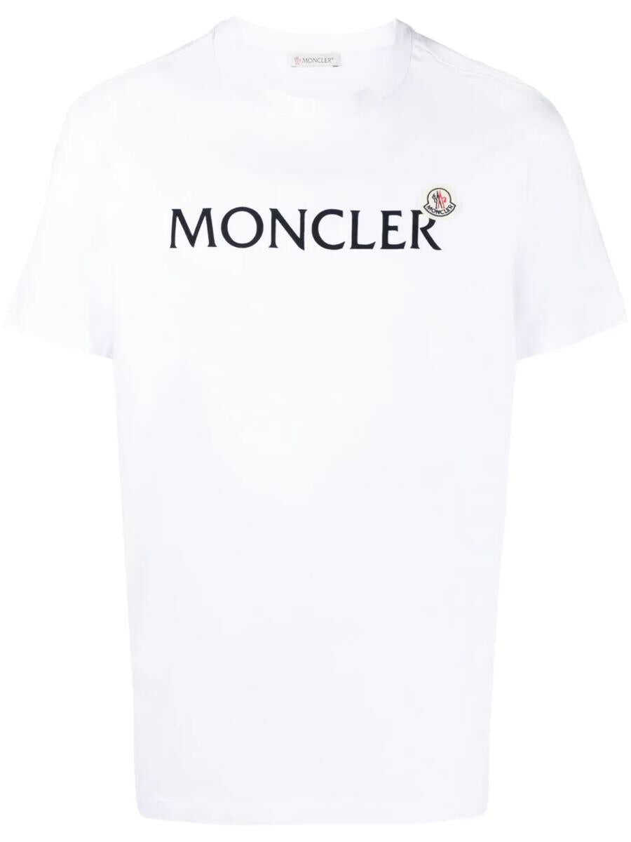 Moncler MONCLER logo-print cotton-jersey T-shirt WHITE