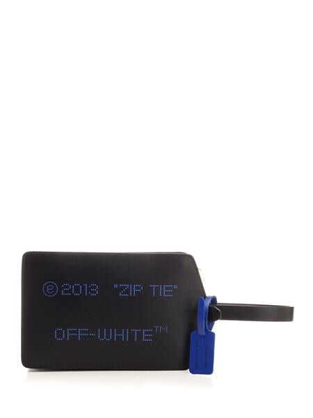 Off-White OFF-WHITE medium Zip Tie clutch BLACK