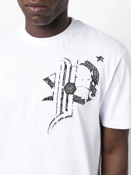 Tricouri Philipp Plein T-Shirt With Logo WHITE Barbati (BM 11524545) 5