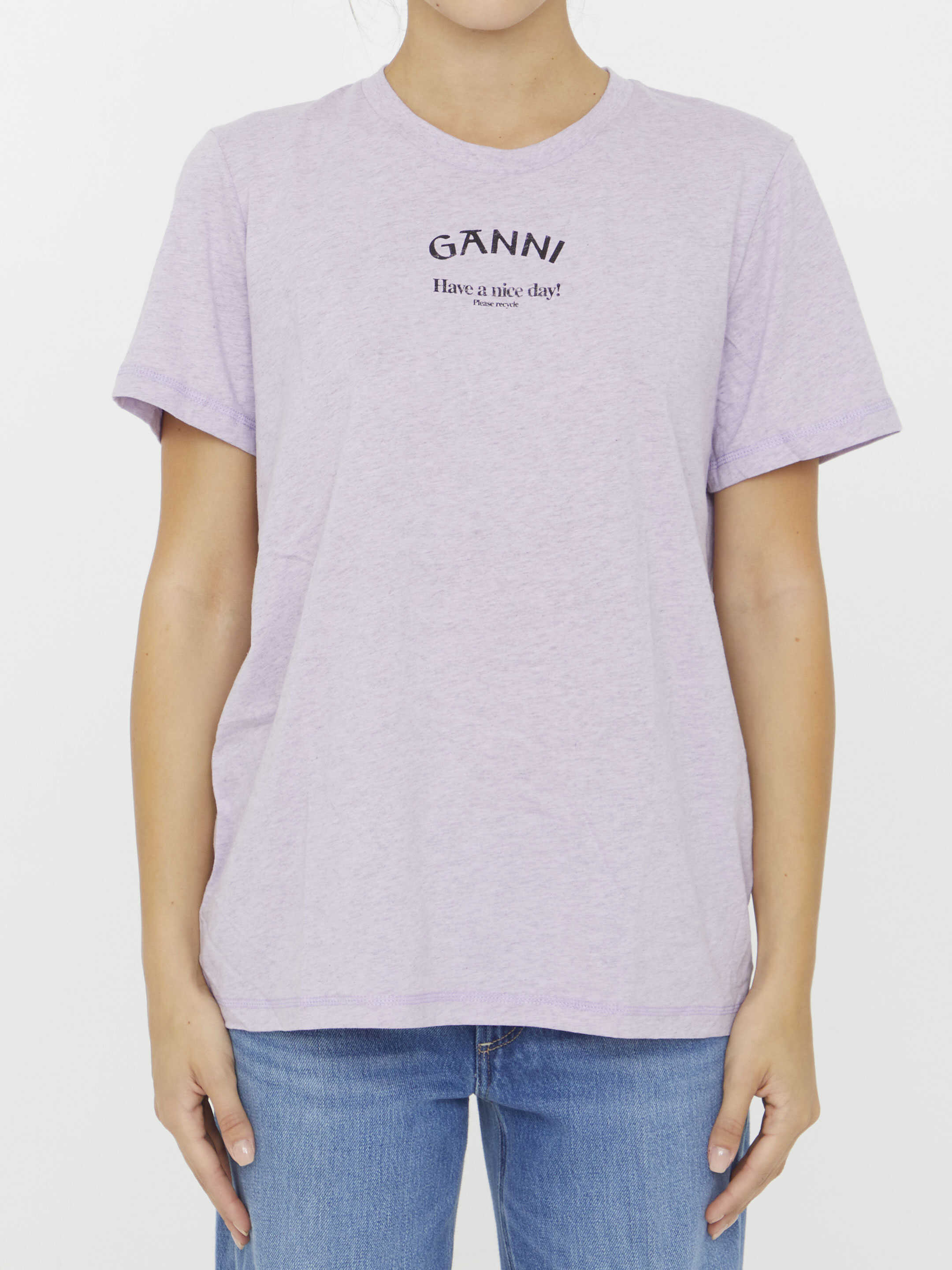 Ganni Ganni Logo T-Shirt LILAC