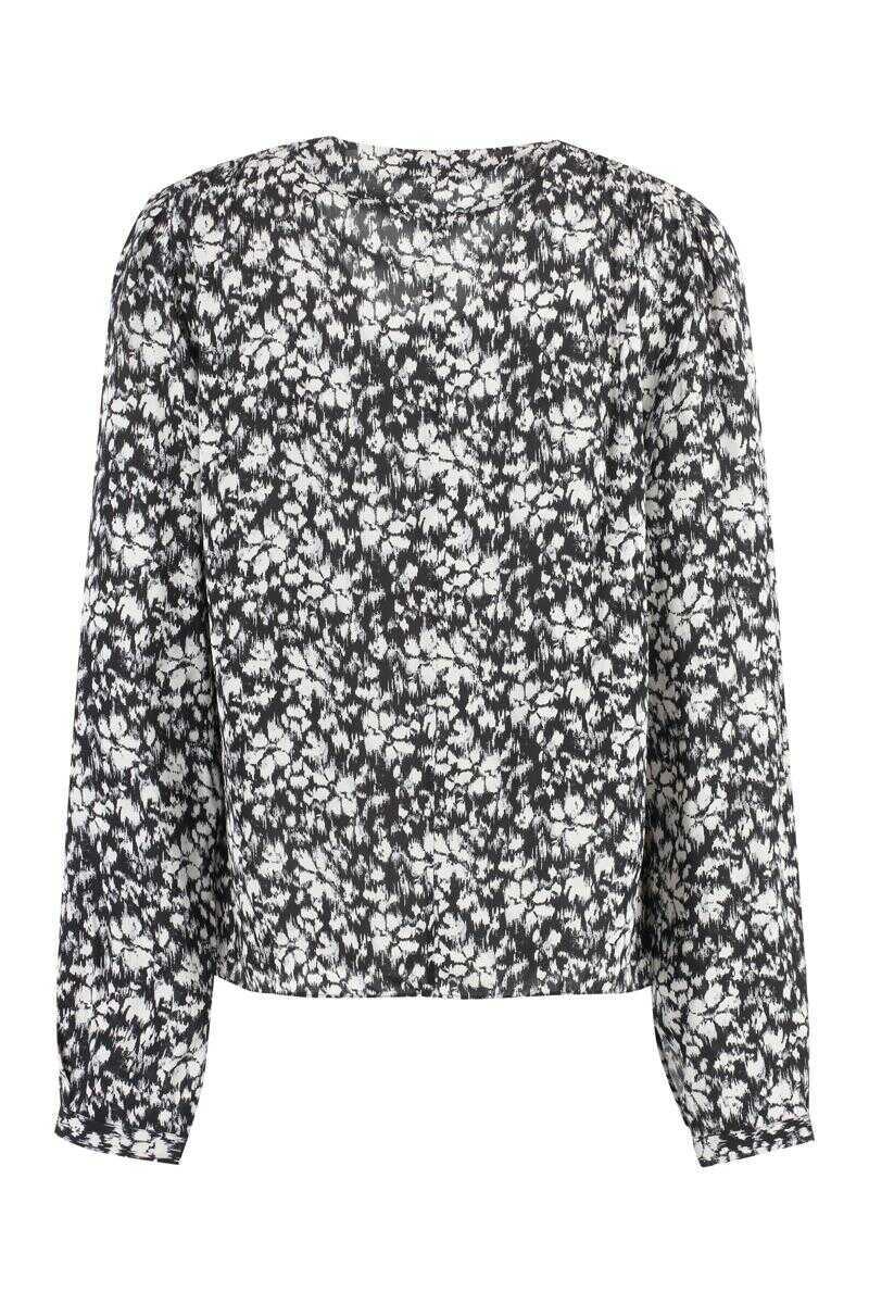 Bluze Isabel Marant Isabel Marant toile Eddy Printed Viscose Blouse Black Femei (BM 11528679) 2