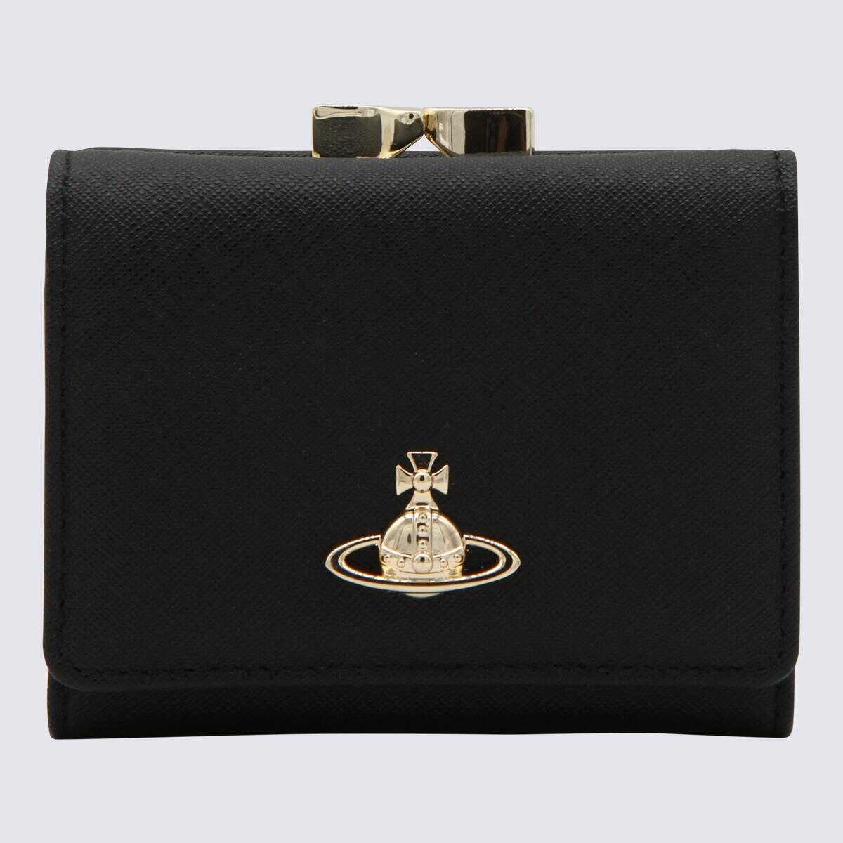 Vivienne Westwood VIVIENNE WESTWOOD BLACK LEATHER ORB WALLET BLACK