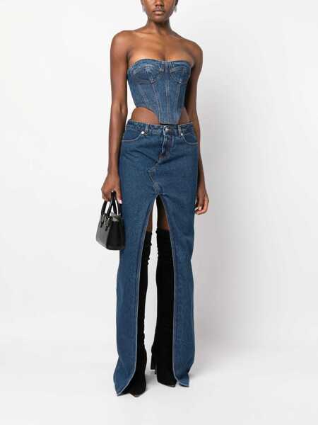 Topuri DAVID KOMA David Koma Denim Bustier Top BLUE Femei (BM 11543430) 3