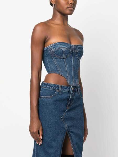 Topuri DAVID KOMA David Koma Denim Bustier Top BLUE Femei (BM 11543430) 4
