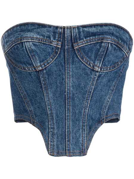 Topuri DAVID KOMA David Koma Denim Bustier Top BLUE Femei (BM 11543430) 1