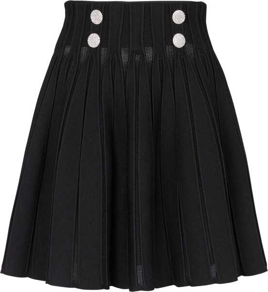 Fuste casual Balmain Skater Skirt BLACK Femei (BM 11551218) 1