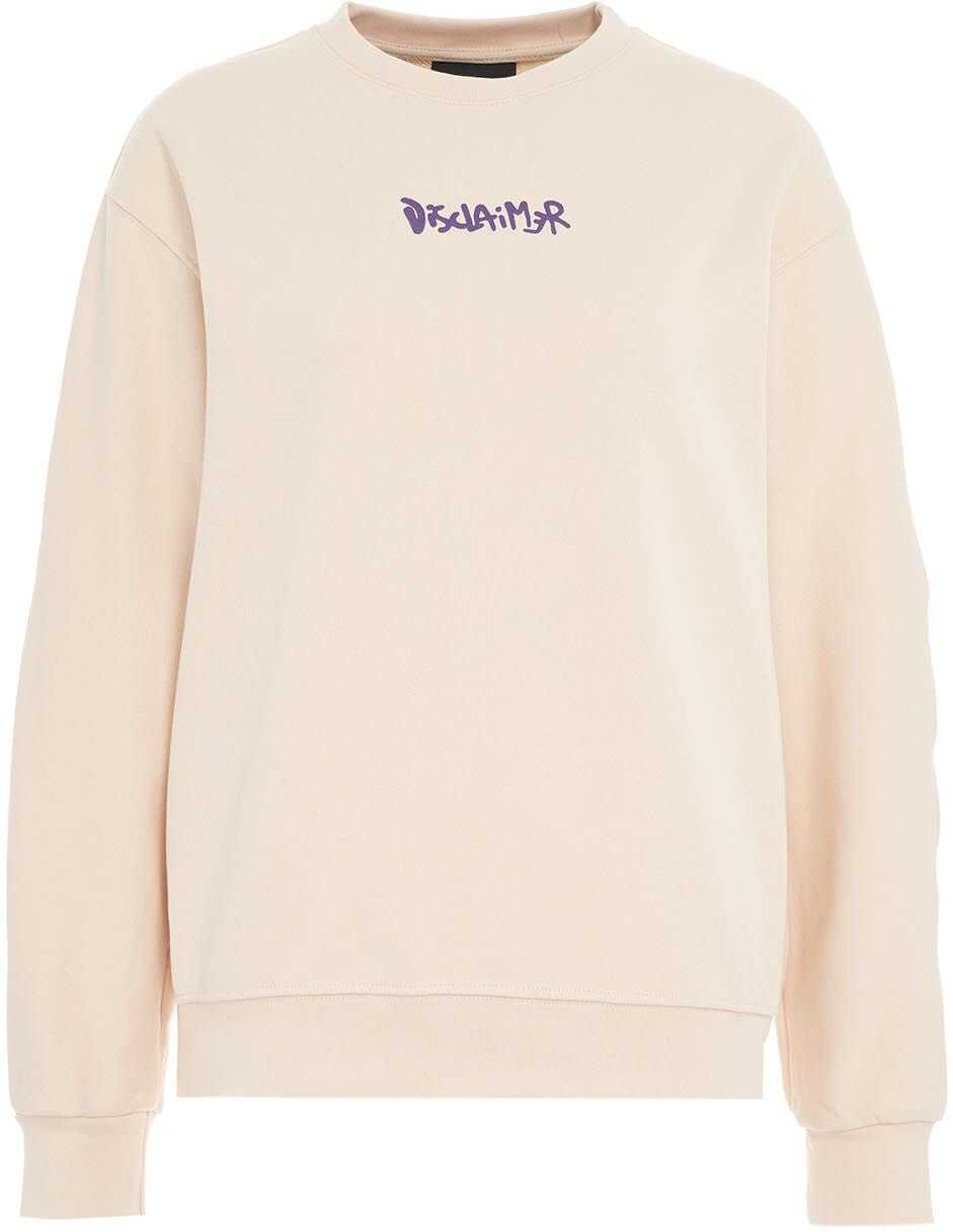 Disclaimer Sweater with logo print Beige