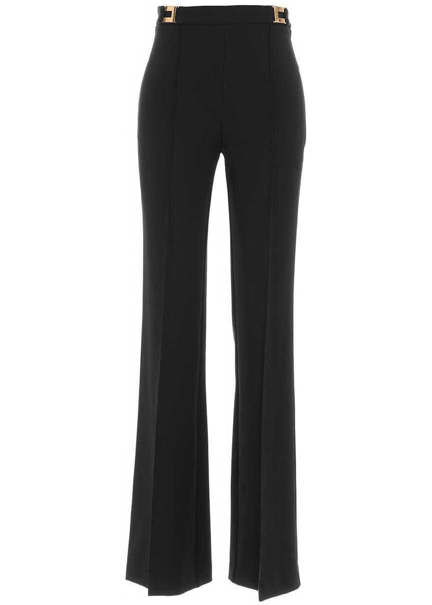 Elisabetta Franchi Trousers with crease* Black
