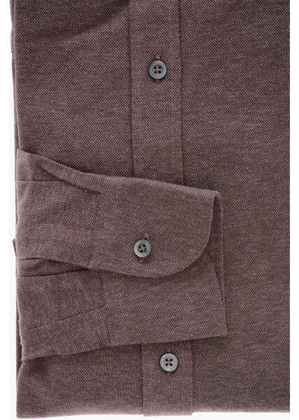 Camasi casual CORNELIANI Id Spread Collar Hopsack Cotton Shirt Violet Barbati (BM 11572686) 3