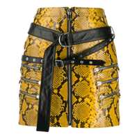 Fuste Yellow Python Leather Skirt Femei