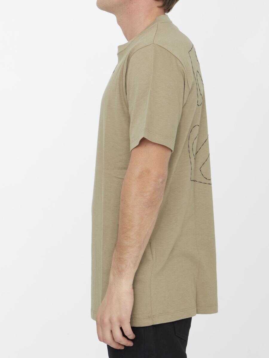 Tricouri Off-White Off Stitch T-Shirt Beige Barbati (BM 11575818) 3