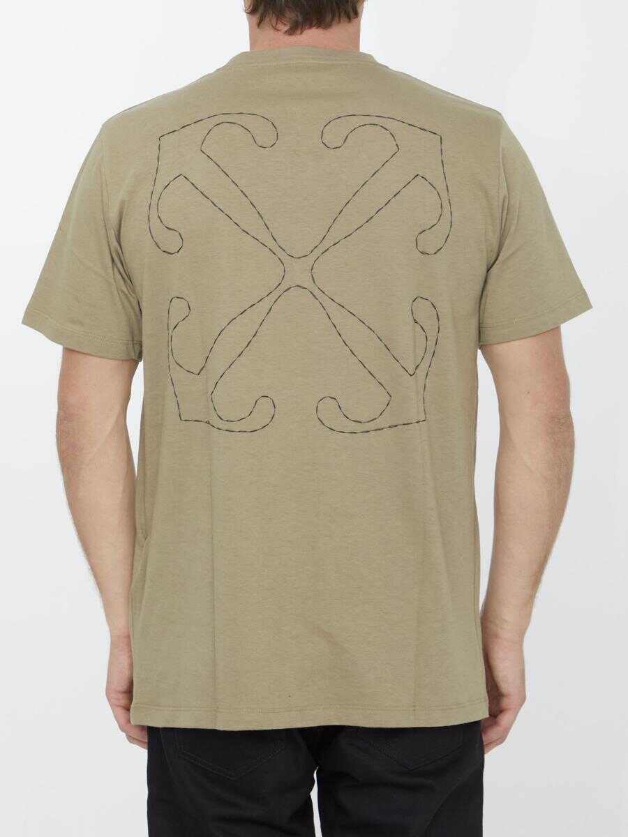 Tricouri Off-White Off Stitch T-Shirt Beige Barbati (BM 11575818) 4