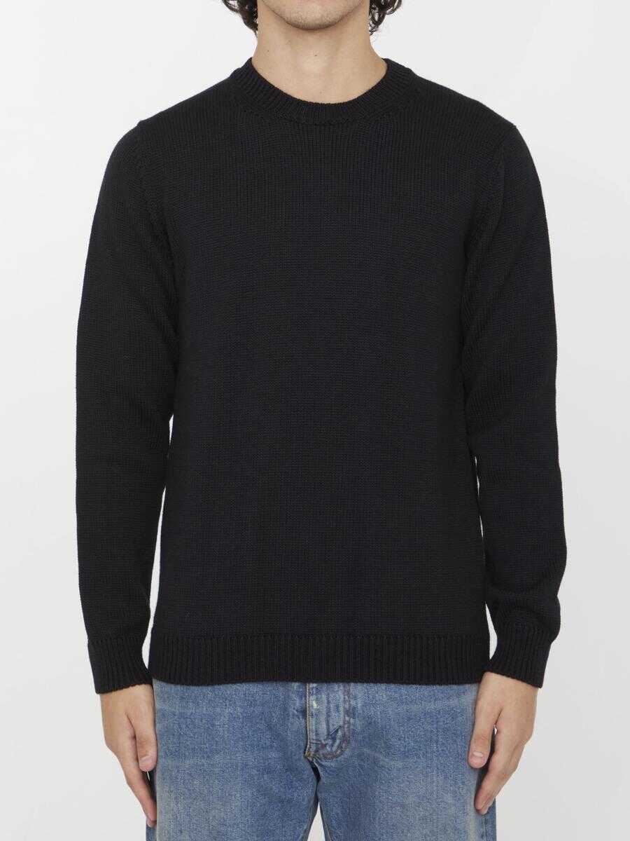 Pulovere Roberto Collina Merino Wool Jumper Black Barbati (BM 11575899) 1