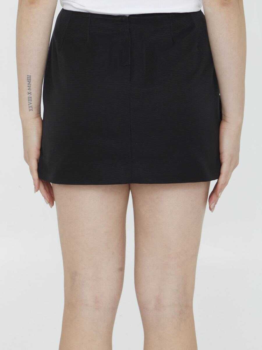 Fuste Dolce & Gabbana Ottoman Miniskirt With Flowers Black Femei (BM 11575998) 4