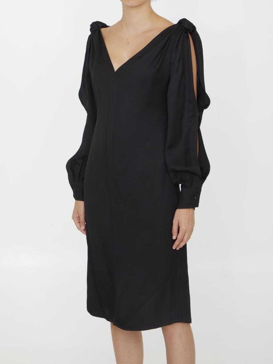 Rochii Bottega Veneta Viscose Midi Dress Black Femei (BM 11579907) 2