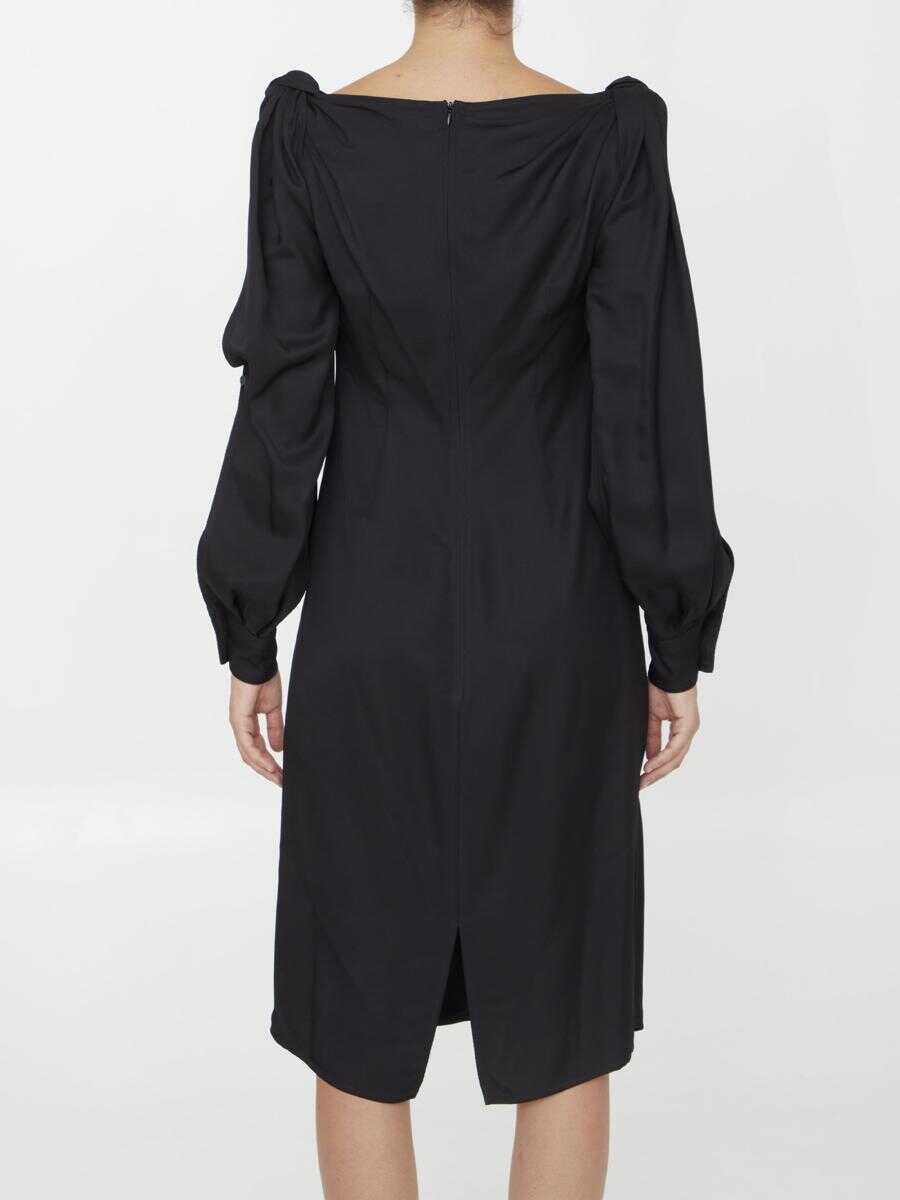 Rochii Bottega Veneta Viscose Midi Dress Black Femei (BM 11579907) 4