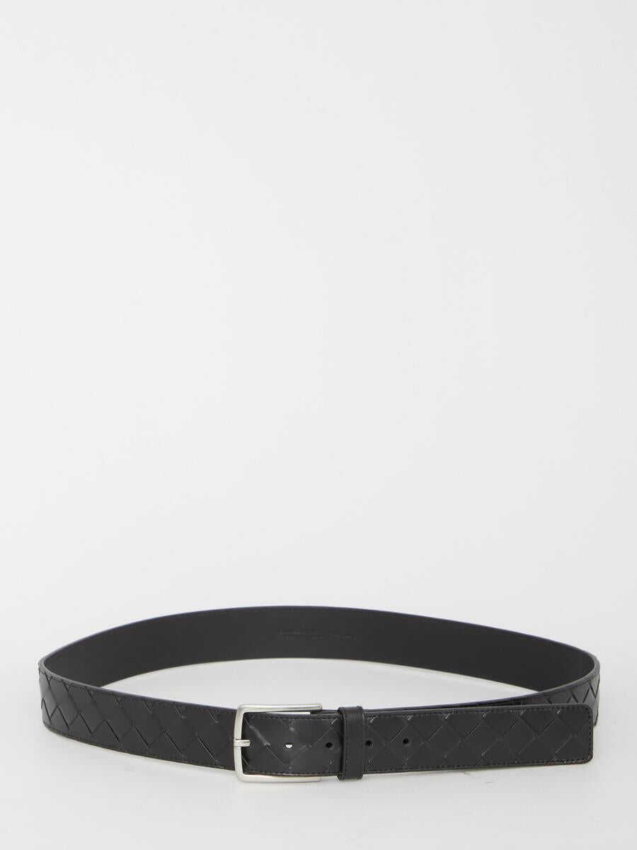 Bottega Veneta Black leather belt BLACK