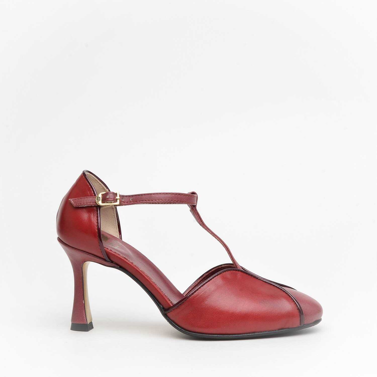 L\'ARIANNA Decolté Tg1660 In Pelle Rosso Vino Red