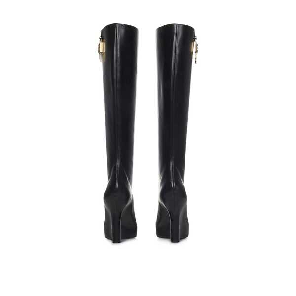 Bocanci Givenchy G-Lock Leather Boots Black Femei (BM 11584539) 3