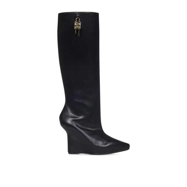 Bocanci Givenchy G-Lock Leather Boots Black Femei (BM 11584539) 1