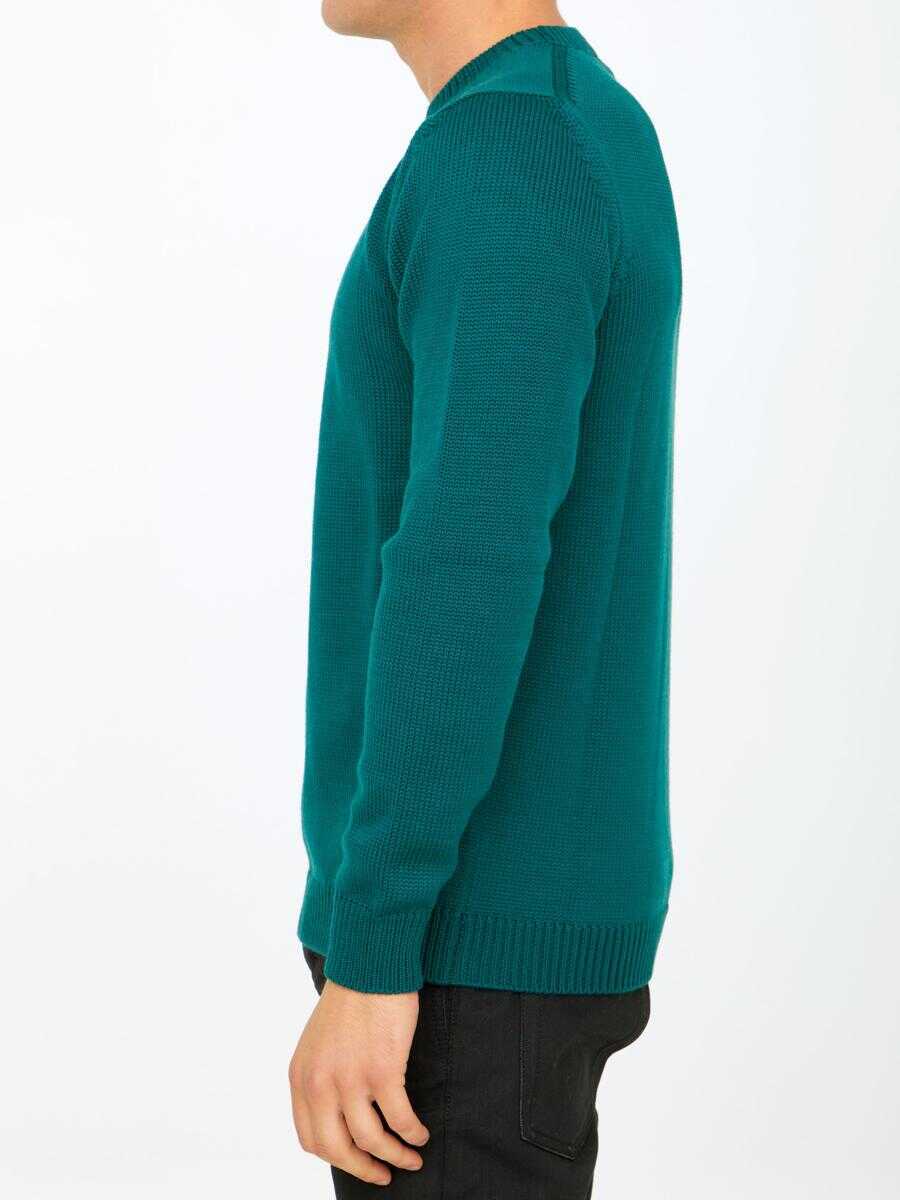Pulovere Roberto Collina Green Merino Wool Sweater GREEN Barbati (BM 11585193) 3