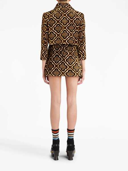 Geci ETRO Velvet Cropped Jacket BROWN Femei (BM 11585316) 3