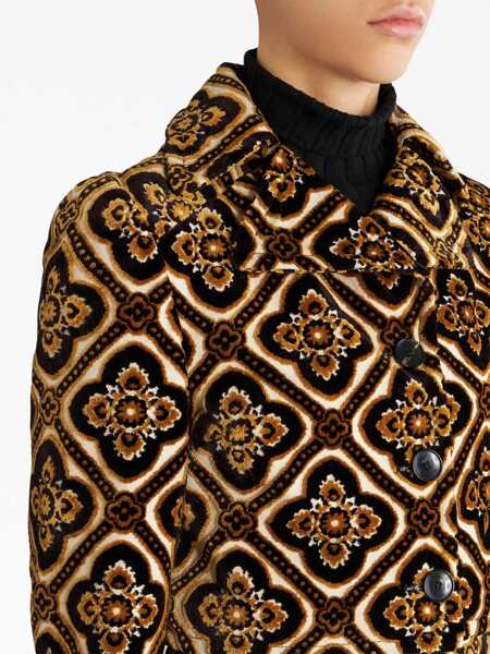 Geci ETRO Velvet Cropped Jacket BROWN Femei (BM 11585316) 4