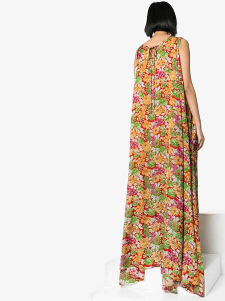 Rochii Plan C Floral Print Maxi Dress MULTICOLOR Femei (BM 11585451) 4