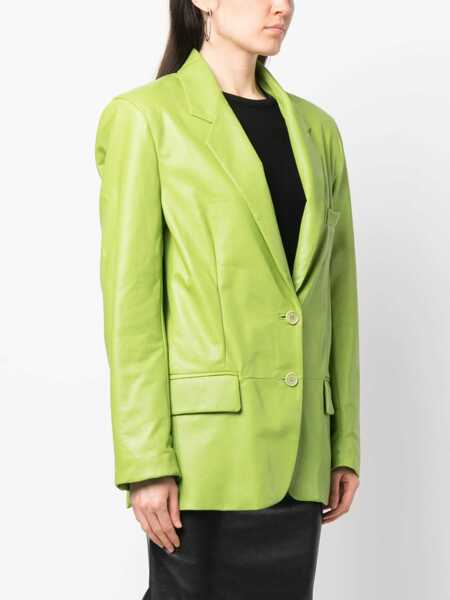 Geci Salvatore Santoro Lime Leather Jacket GREEN Femei (BM 11586642) 3