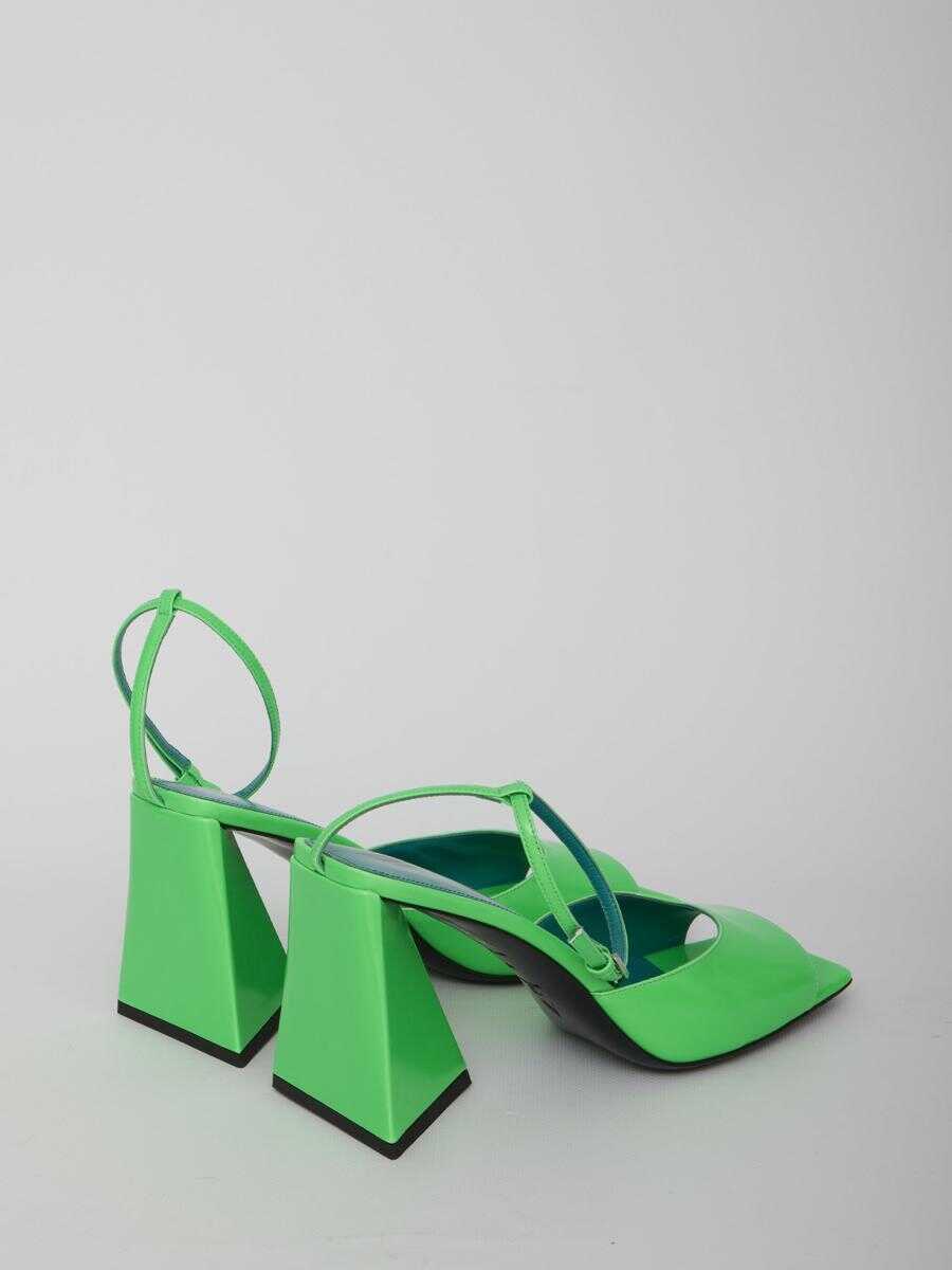 Sandale cu toc THE ATTICO Green Piper Sandals GREEN Femei (BM 11587170) 2
