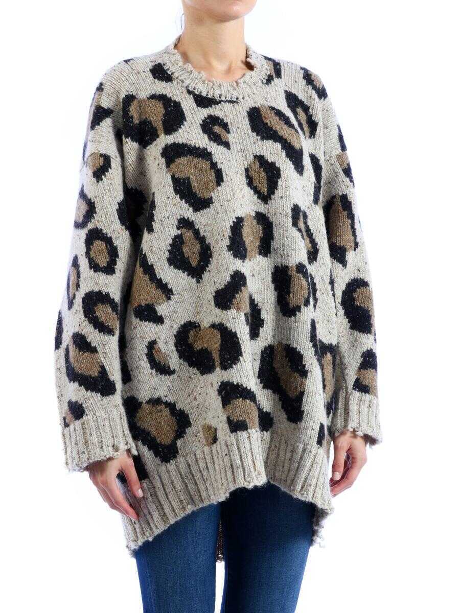 Pulovere R13 Oversized Sweater Leo Beige Femei (BM 11587245) 2
