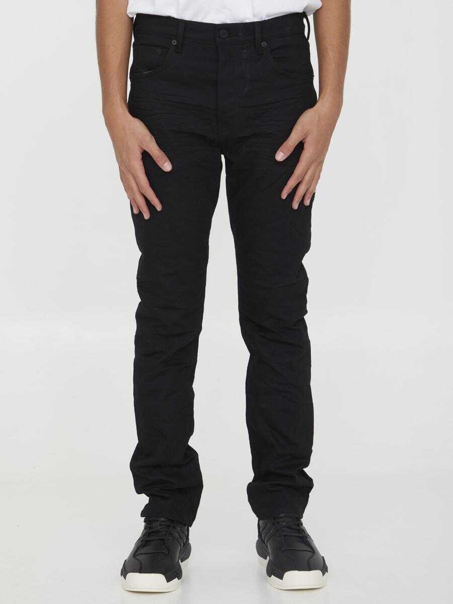 PURPLE BRAND Slim jeans in black denim BLACK